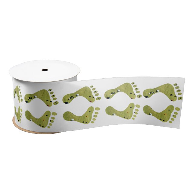 Lawn Bowls Footprints On The Green, Satin Ribbon (Spool)