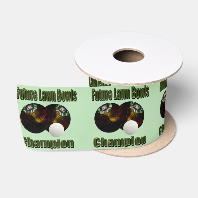 Lawn Bowls Future Champion, Satin Ribbon (Spool)