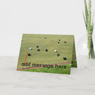 Lawn Bowls Game, Add Your Message, Card