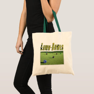 Lawn Bowls Game And Logo, Tote Bag