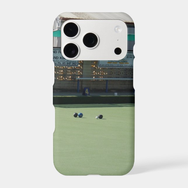 Lawn Bowls Game In Progress, (Back)