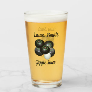 Lawn Bowls Giggle Juice, Beer Glass