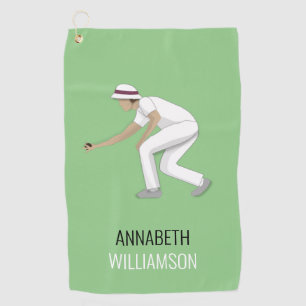 Lawn Bowls Golf Towel