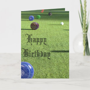 Lawn Bowls Happy Birthday, Card