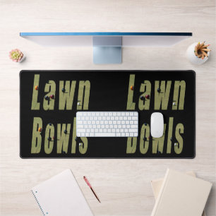 Lawn Bowls Is The Word, Desk Mat