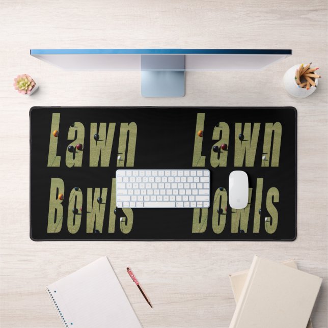 Lawn Bowls Is The Word, Desk Mat (Office 1)