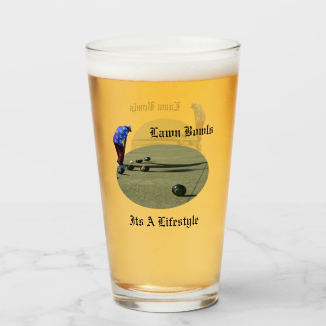 Lawn Bowls Its A Lifestyle, Glass (Front Filled)