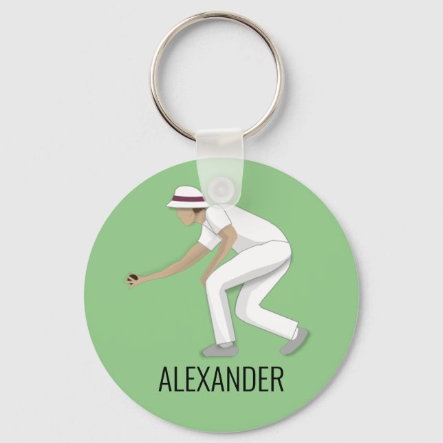 Lawn Bowls Key Ring (Front)