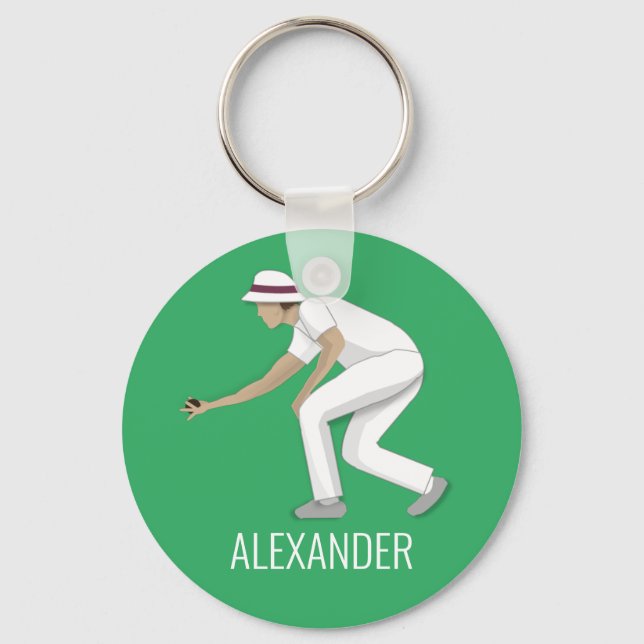 Lawn Bowls Key Ring (Front)