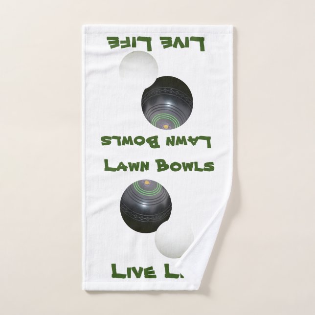 Lawn Bowls Live Life, Hand Towel (Hand Towel)