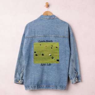 Lawn Bowls Live Life, Ladies Denim Jacket