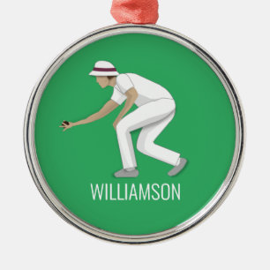 Lawn Bowls Metal Tree Decoration