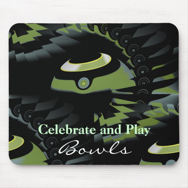 Lawn Bowls Mouse Mat (Front)