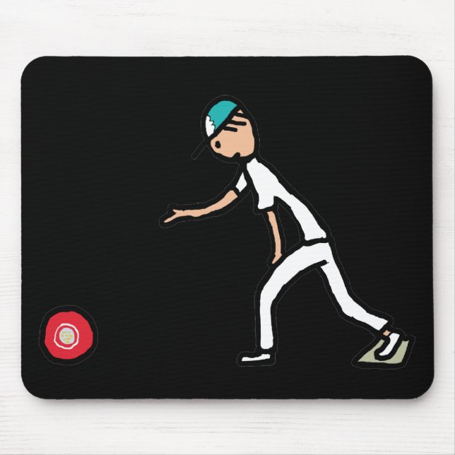Lawn Bowls Mouse Mat (Front)