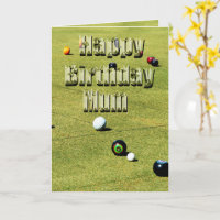 Lawn Bowls Mum Birthday Card,