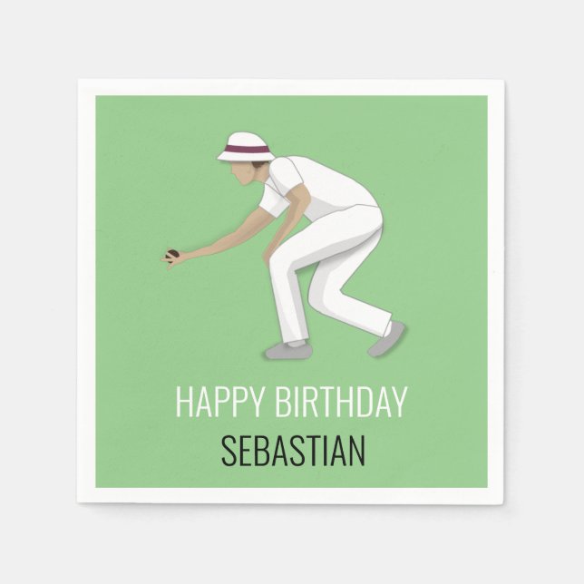 Lawn Bowls Napkin (Front)