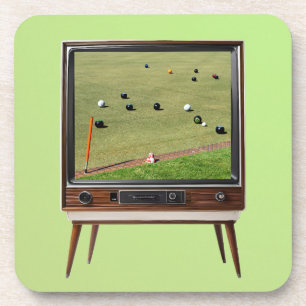 Lawn Bowls On Telly, Coaster