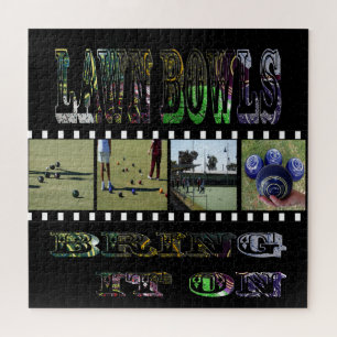 Lawn Bowls Photostrip With Bring It On Logo, Jigsaw Puzzle