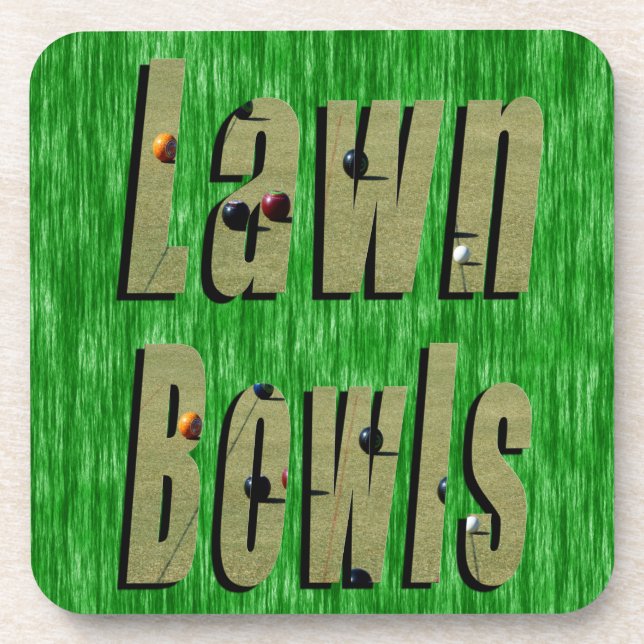 Lawn Bowls Picture Logo, Coaster (Front)