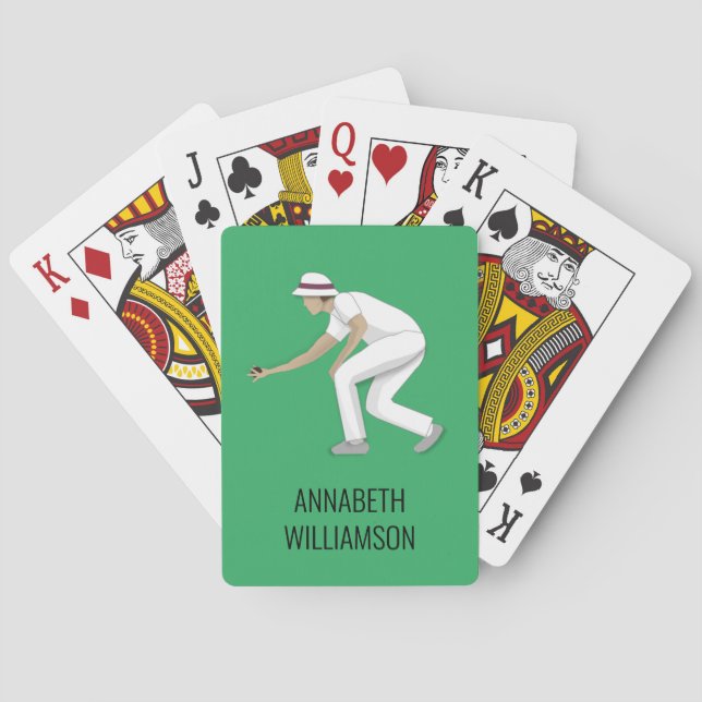 Lawn Bowls Playing Cards (Back)