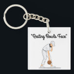 Lawn Bowls: Resting Bowls Face Key Ring<br><div class="desc">Pictured Too Tired To Bowl On,  Is A Bowler Asleep On The Job,  You Can Customize This Products With Your Own Words If You Wish, 
example: Agnas At Lawn Bowls,  Or Rolling On Empty, </div>