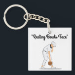 Lawn Bowls: Resting Bowls Face Key Ring<br><div class="desc">Pictured Too Tired To Bowl On,  Is A Bowler Asleep On The Job,  You Can Customize This Products With Your Own Words If You Wish, 
example: Agnas At Lawn Bowls,  Or Rolling On Empty, </div>