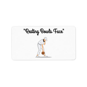 Lawn Bowls: Resting Bowls Face Label