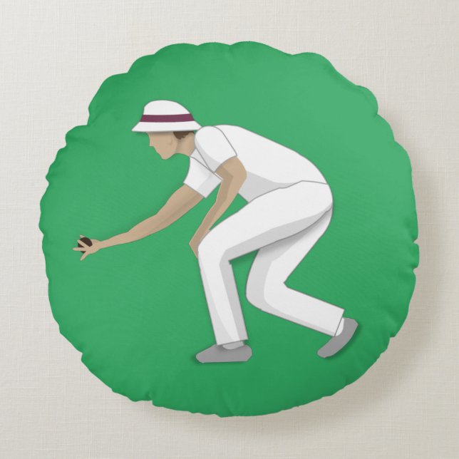 Lawn Bowls Round Cushion (Front)