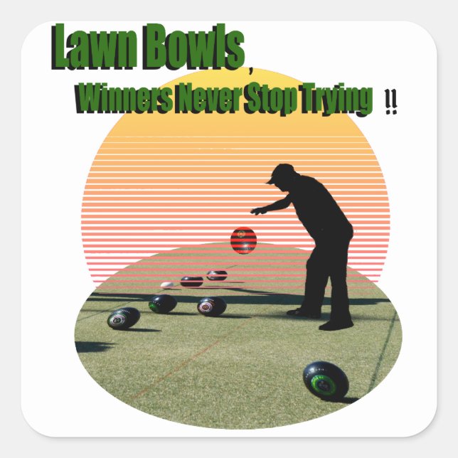 Lawn Bowls The Winners Design,  Stickers (Front)