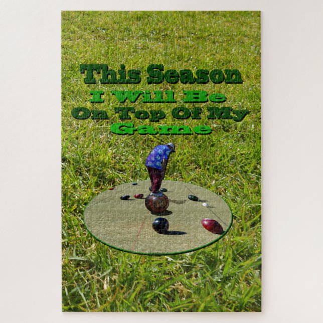 Lawn Bowls This Season I Will Be On Top Of My Game Jigsaw Puzzle (Vertical)