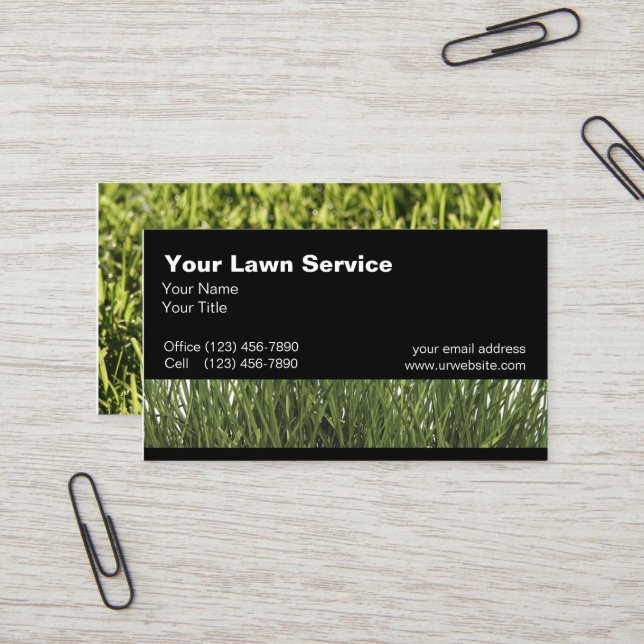 Lawn Business Cards (Front/Back In Situ)