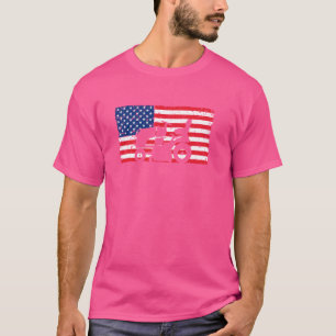Lawn Care American Flag July 4th USA Patriotic Mow T-Shirt