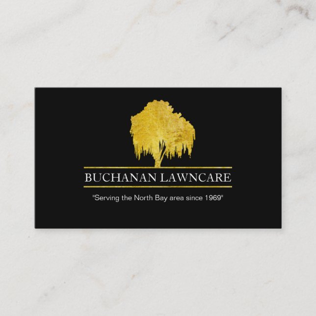 Lawn Care and Gardening Business Card (Front)