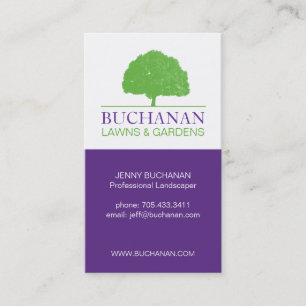 Lawn care and gardening Business Card