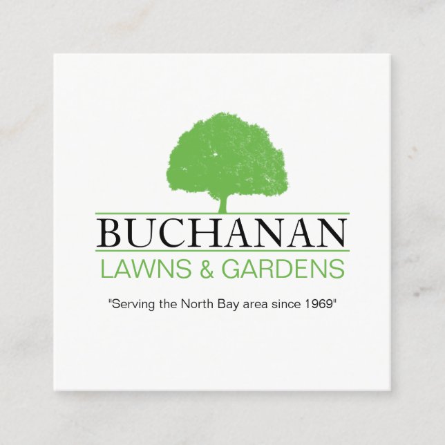 Lawn Care and Gardening Business Card (Front)