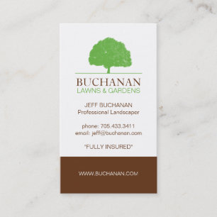 Lawn care and gardening Business Card