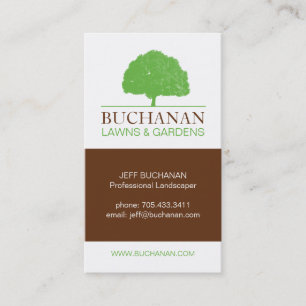 Lawn care and gardening Business Card