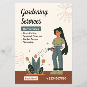 Lawn Care and Gardening Services Business Flyer