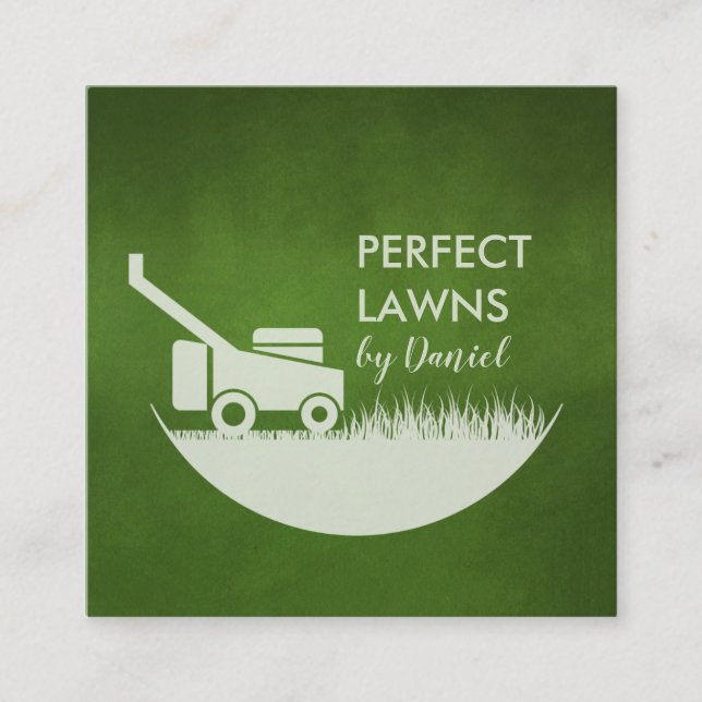 Lawn care and landscaping business card (Front)