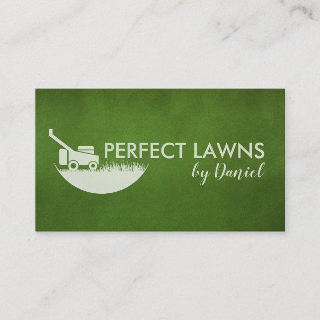 Lawn care and landscaping business card (Front)