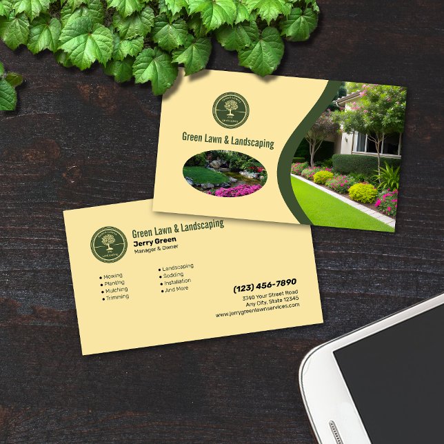 Lawn Care and Landscaping Company Business Card (Creator Uploaded)
