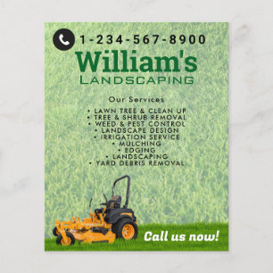 Lawn Care and Landscaping  Mowing Garden Care Flyer