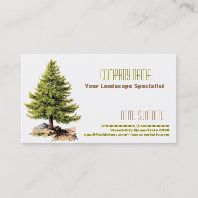 Lawn care business card (Front)
