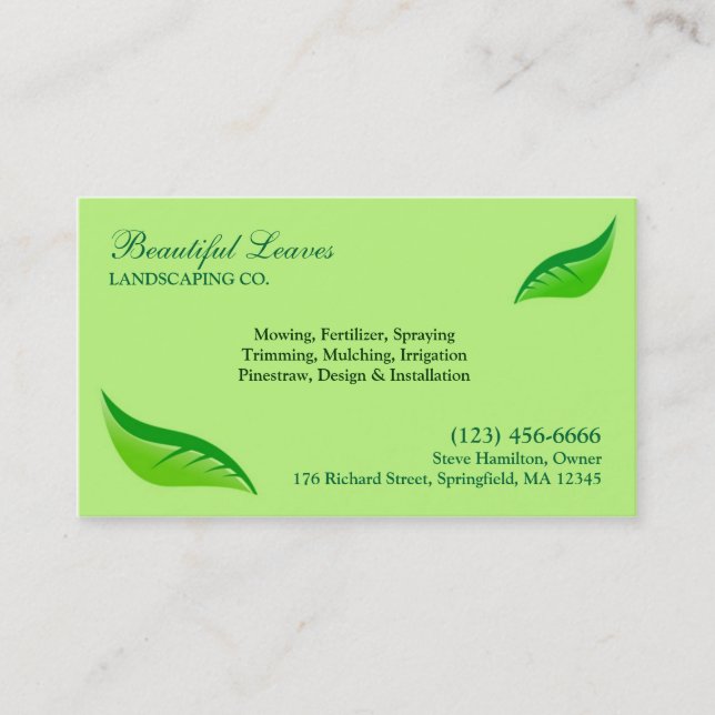Lawn Care Business Card (Front)