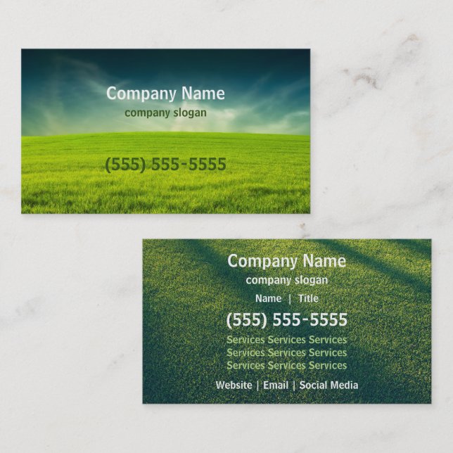 Lawn Care Business Card (Front/Back)