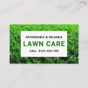 Lawn Care Business Card - Green Lawn