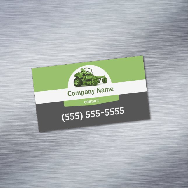 Lawn Care Business Card Magnet (In Situ)