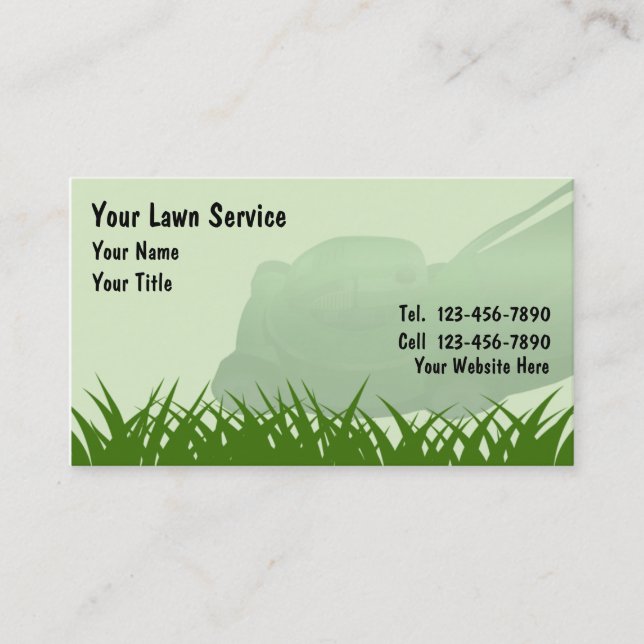 Lawn Care Business Cards (Front)