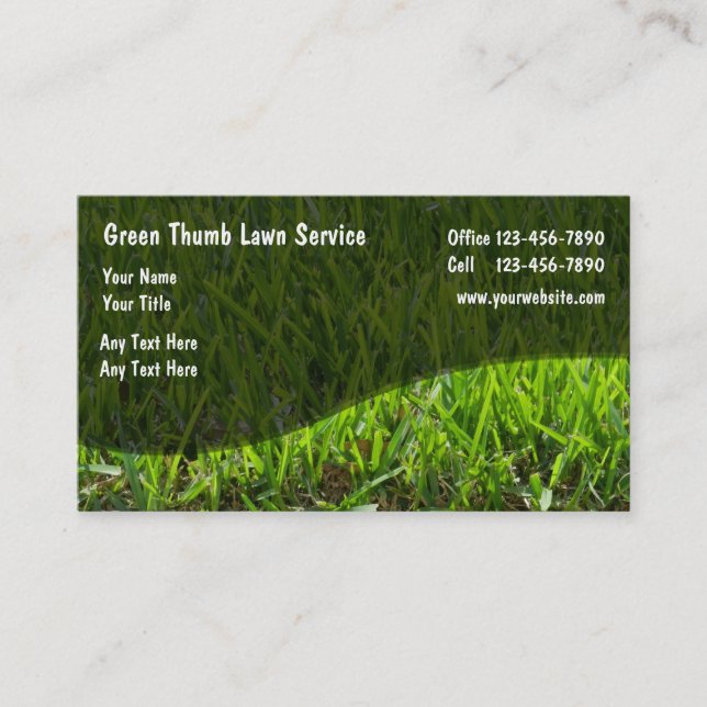 Lawn Care Business Cards (Front)