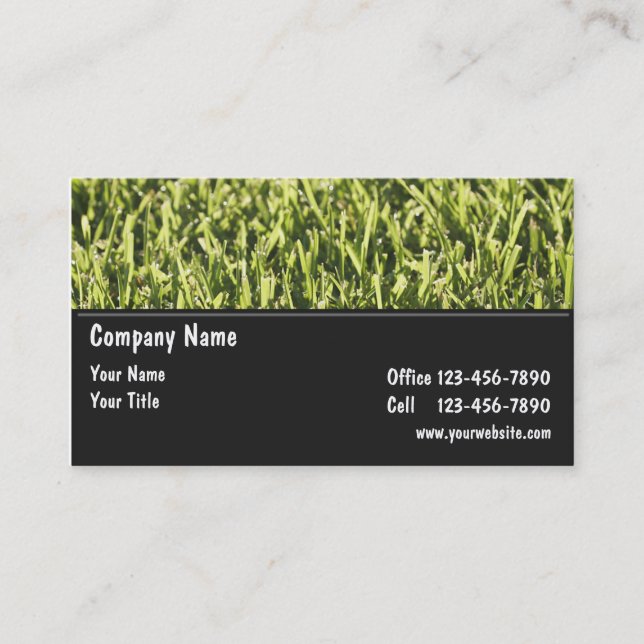 Lawn Care Business Cards (Front)